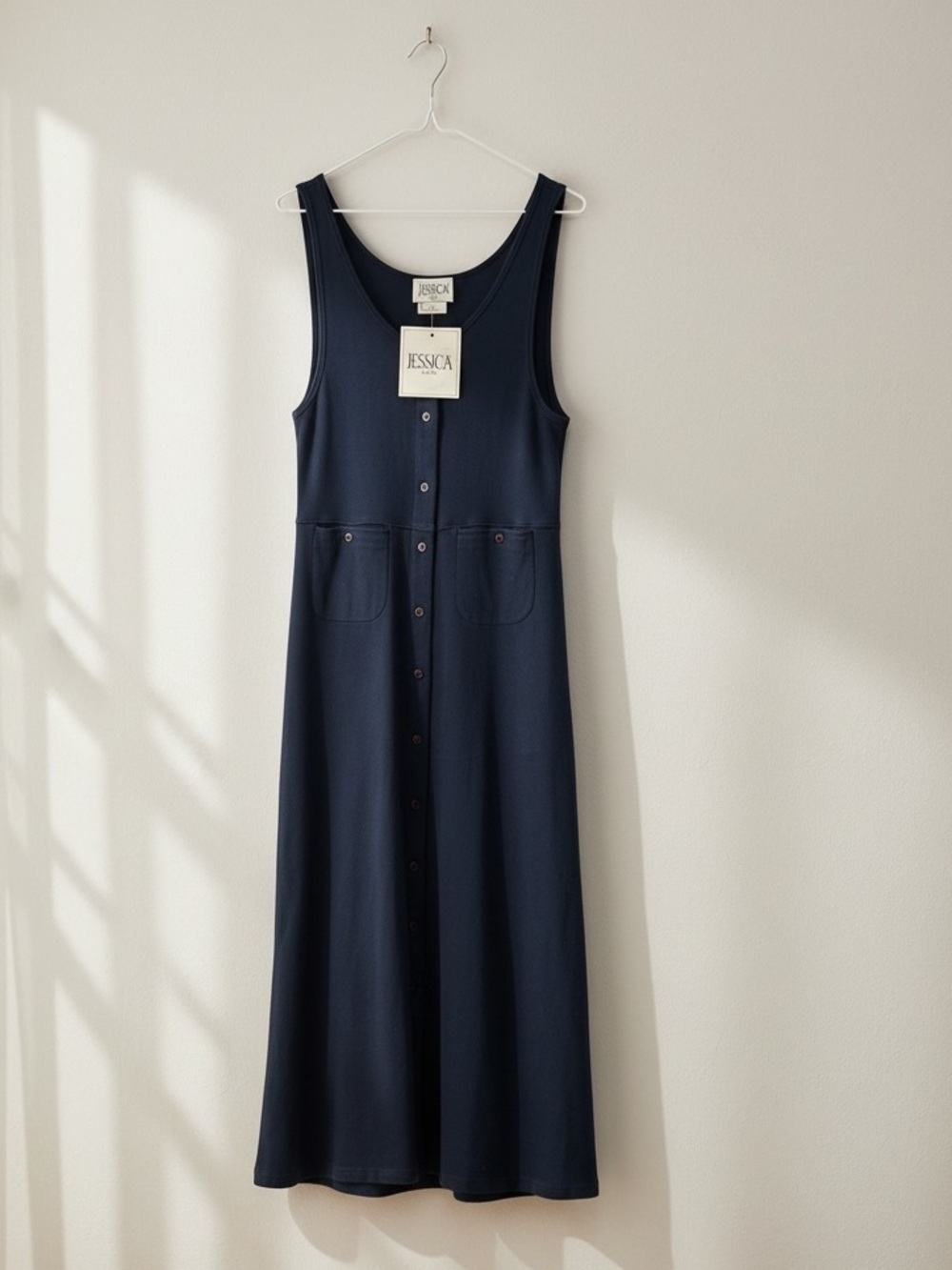Jessica Sport Blue Sleeveless Cotton Maxi Dress Size 8